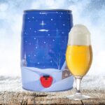 Winter keg with beer glass mini keg slideshow 600