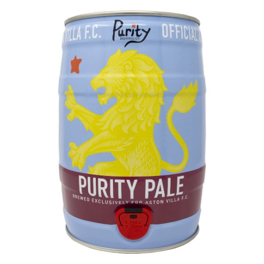 Purity Pale Aston Villa football mini-keg